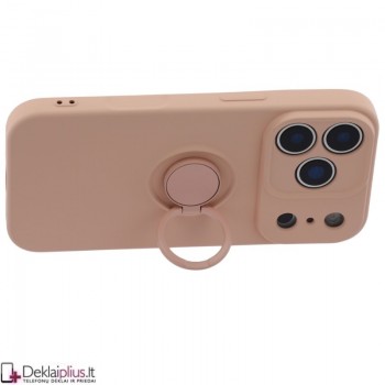 Guminis dėklas su žiedu - rausvas (Apple Iphone 17 Pro Max/18 Pro Max) Guminis dėklas su žiedu - rausvas (Apple Iphone 17 Pro Max/18 Pro Max)